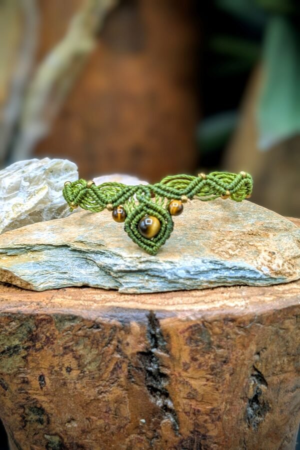 Bracelet Héra Oeil de Tigre – bijou artisanal personnalisable