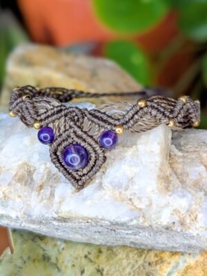 bracelet améthyste personnalisable héra