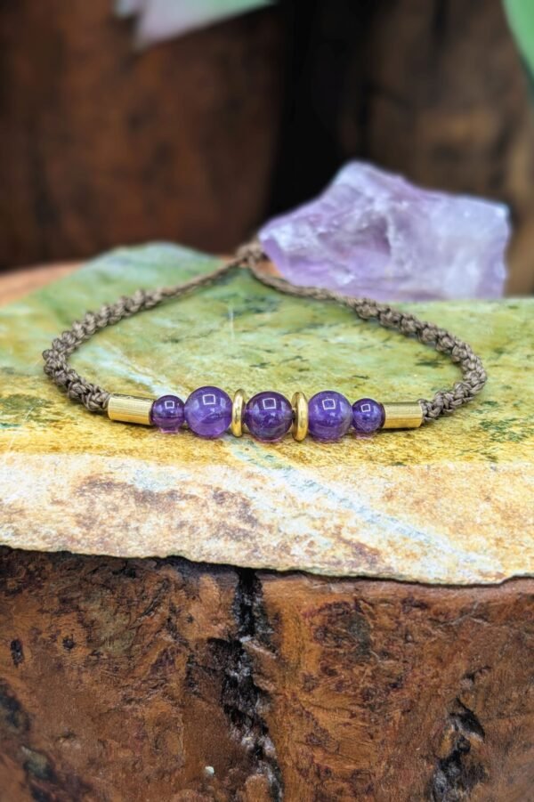 Bracelet Améthyste – bijou artisanal personnalisable