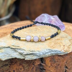 Bracelet Quartz rose – bijou artisanal personnalisable